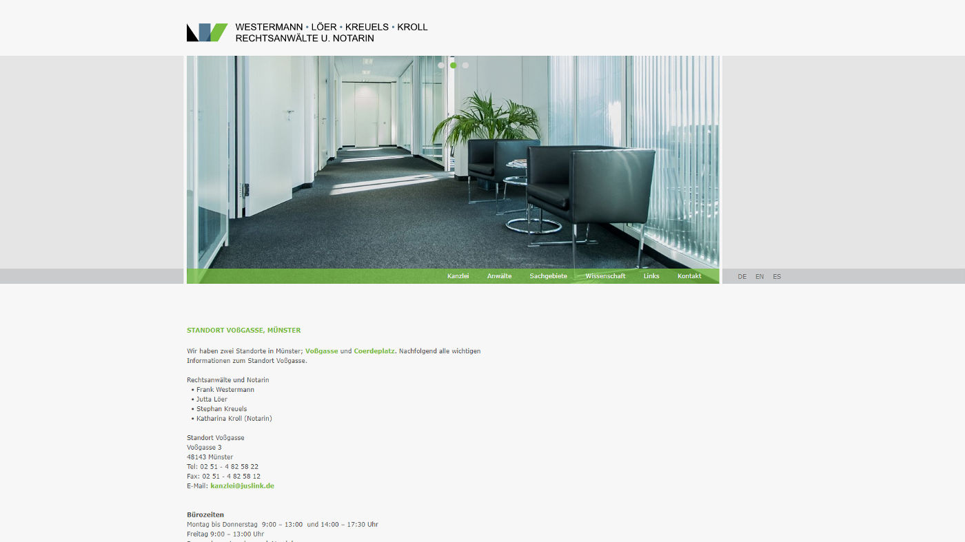 Webdesign für eine Rechtsanwaltskanzlei in Münster, Foto 03
